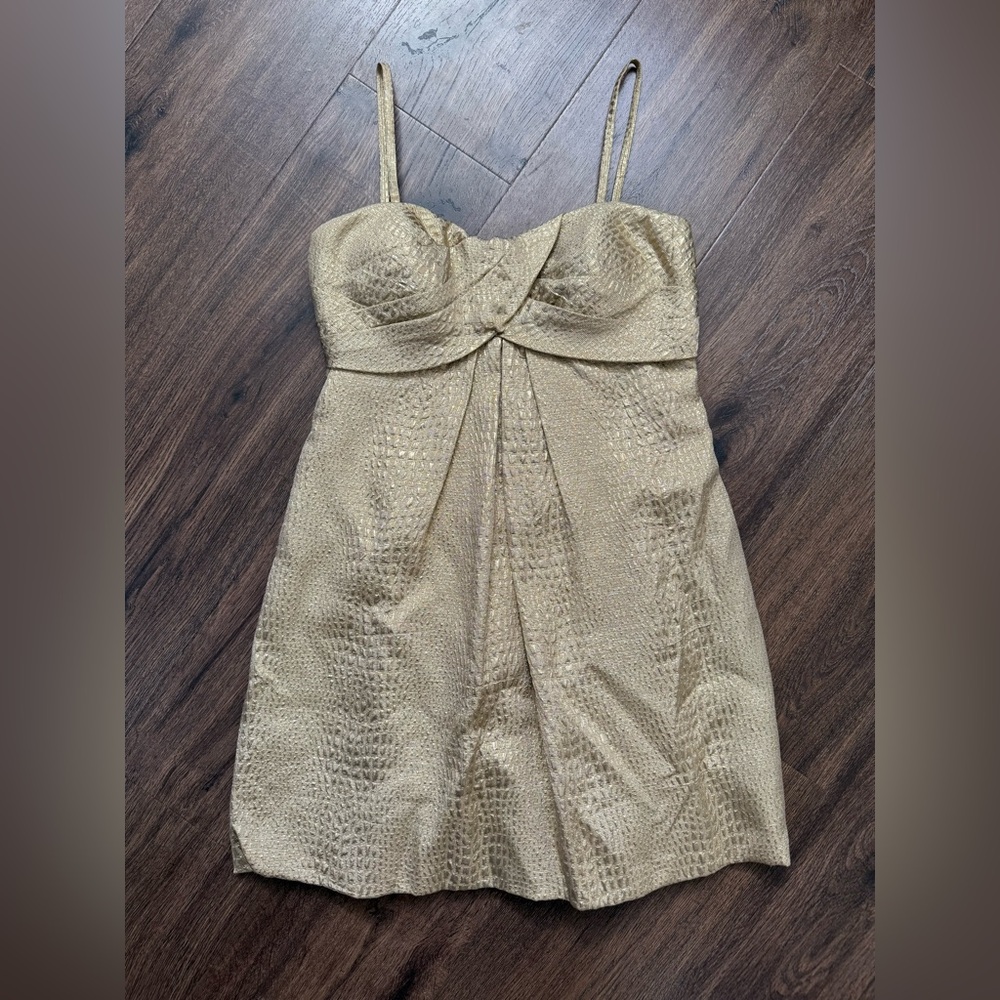 Cache Gold Mini Dress Y2K Vintage